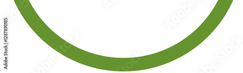 Green semicircle geometric line shape