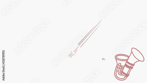 saxophone on white background