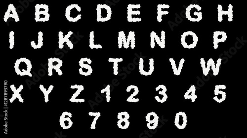 Alphabet cloud video effects