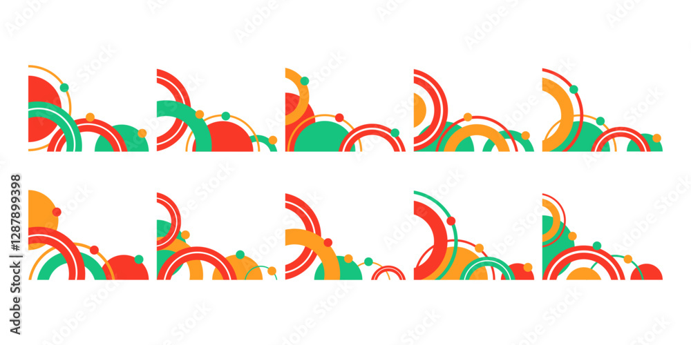 Fototapeta premium Modern Circle Border Corner