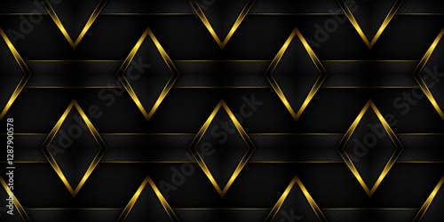 Textured gold waves showcase sleek design elements in a modern high tech dark carbon fiber background5 photo
