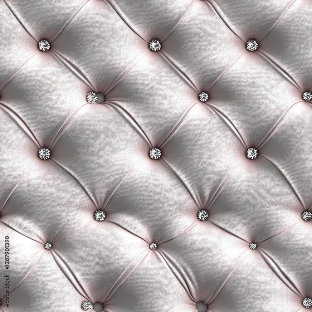 Naklejka premium Tufted fabric with gem embellishments creates luxurious texture in a seamless close-up view