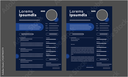 Resume CV. Professional modern and minimal resume CV, Clean and modern resume portfolio CV template