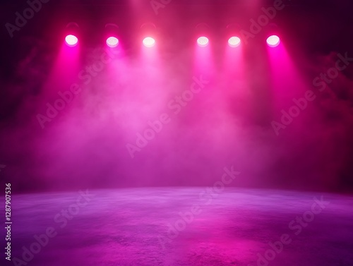 Pink stage lights spotlights