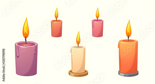 Burning candles illustration