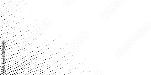 Set of halftone dots gradient pattern texture isolated on white background. Straight dotted spots using halftone circle dot raster texture. Vector blot half tone collection.