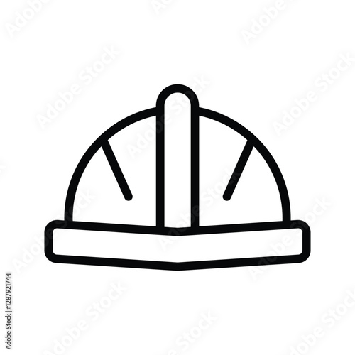 Worker Helmet Icon. Illustration of a worker's safety helmet.