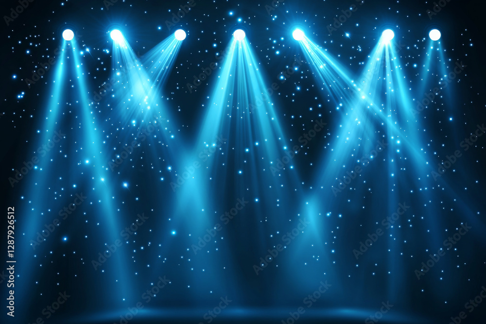 custom made wallpaper toronto digitalBright blue light rays illuminate stage with sparkling stars, creating vibrant atmosphere