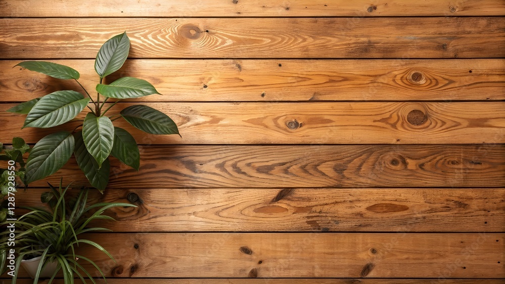 Fototapeta premium A plain wooden backdrop, blank wooden background