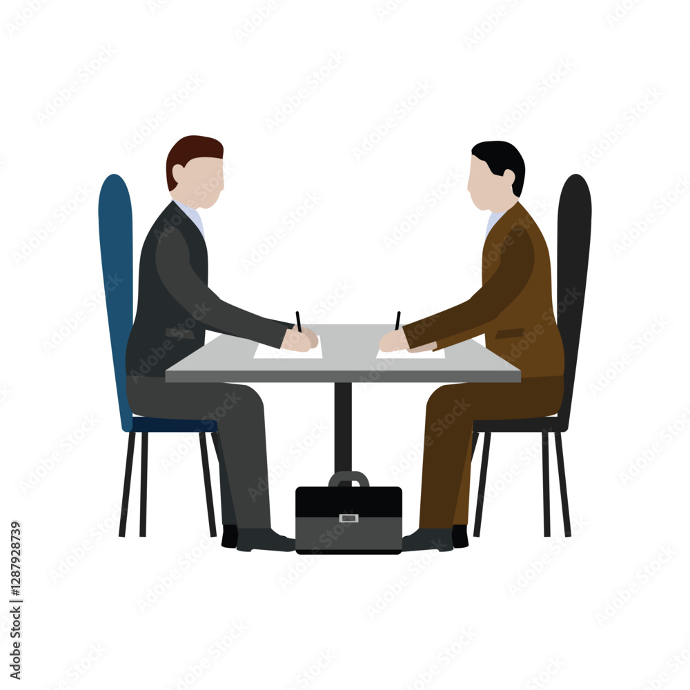 Fototapeta premium Business Character Meeting With Client