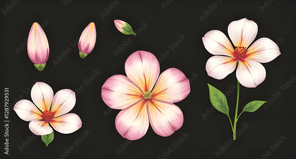 Obraz premium frangipani flower isolated on black