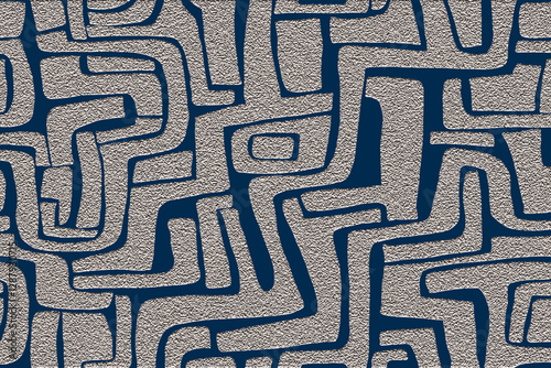 seamless pattern with blue tiles