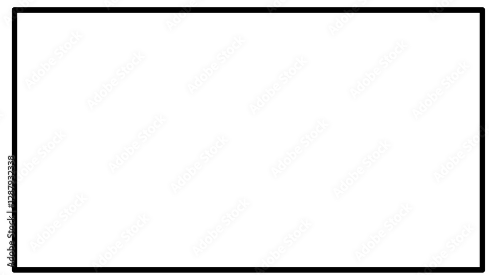 Obraz premium black rectanle frame basic shape