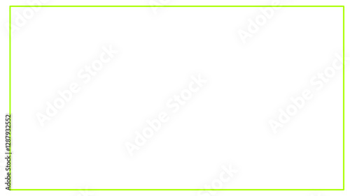 bright rectangle green frame basic shape