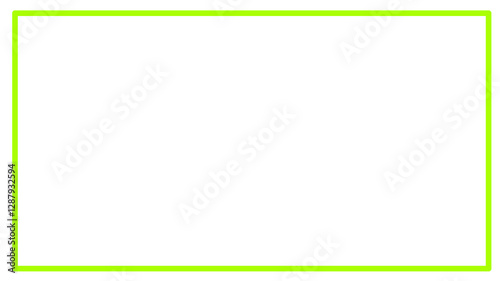 bright green rectangle frame basic shape