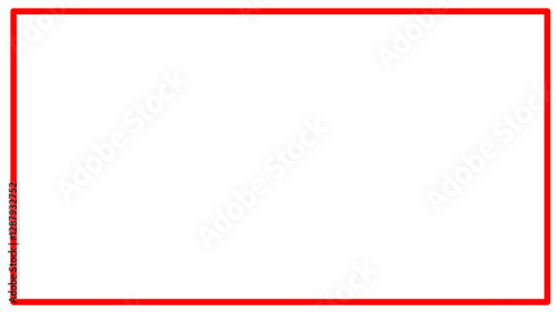 red rectangle frame basic shape