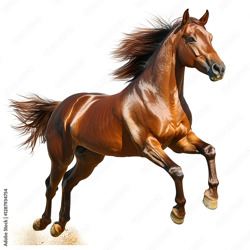Obraz premium Chestnut Horse Galloping