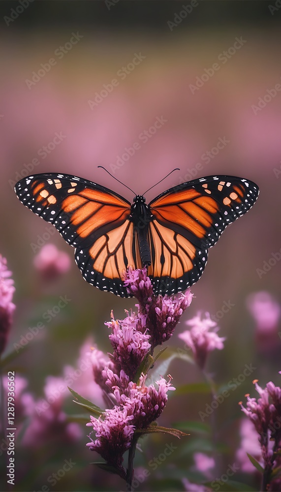 Naklejka premium Monarch Butterfly on Flower