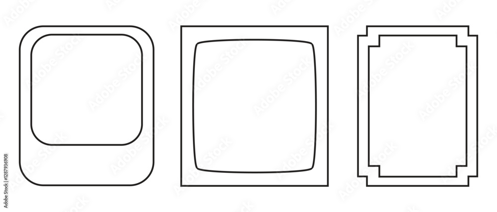 Different frames line for element, photograph, post and illustration Different frames line for element, photograph, post and illustration