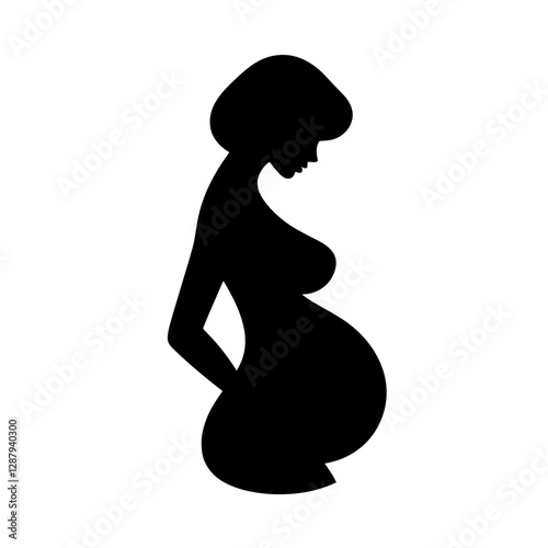 Silhouette of a pregnant woman