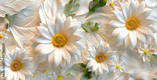 Sleek and stylish white 3D wallpaper stretch ceiling design, adding a touch of luxury and modernity to interiors.