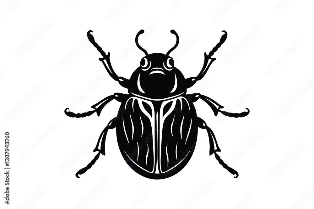 Biscuit Beetle Head Silhouette Vector Design Biscuit Beetle Head Silhouette Vector Design