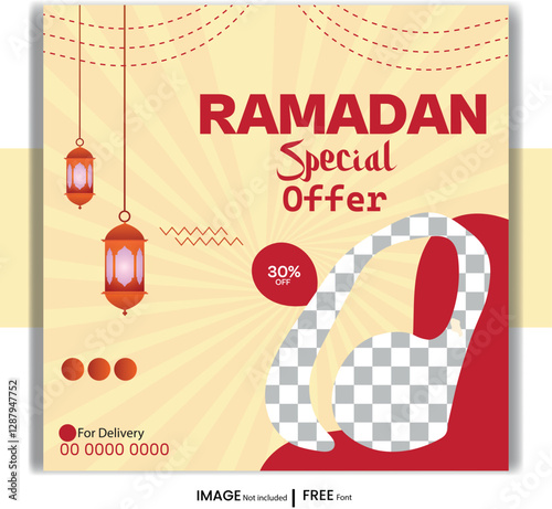 Ramadan Special Offer Social Media Post Design Template