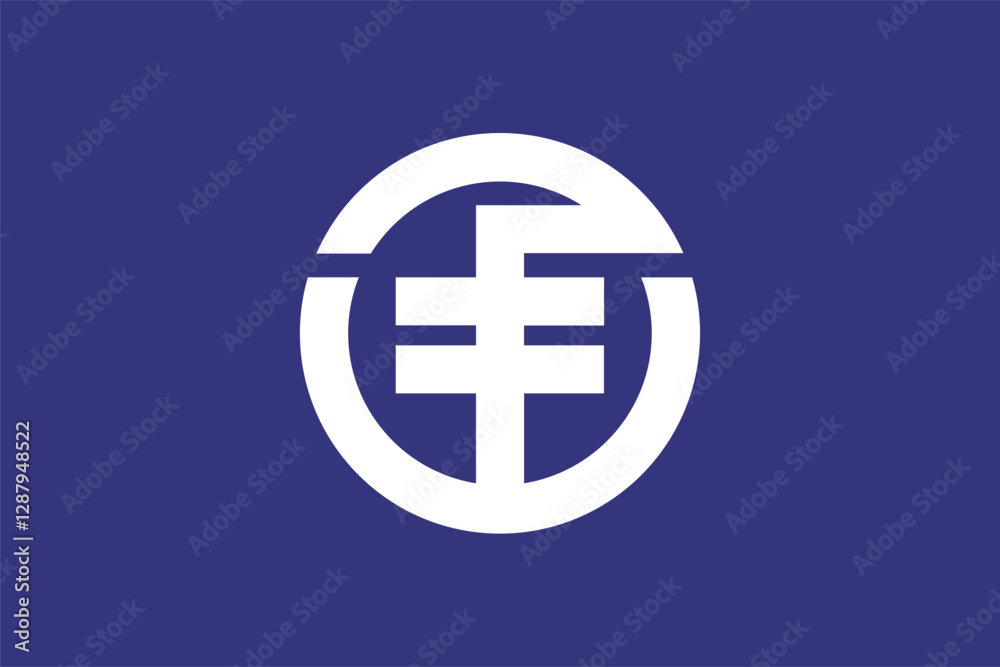 Flag of Kannami, Shizuoka, Flag background. Vector illustration Flag of Kannami, Shizuoka, Flag background. Vector illustration