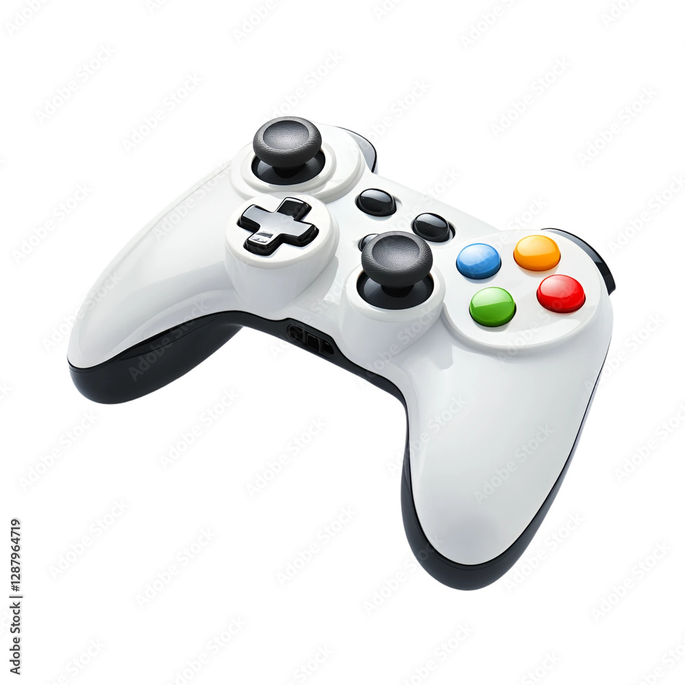 Modern White Wireless Gamepad Controller for Gaming Consoles Modern White Wireless Gamepad Controller for Gaming Consoles