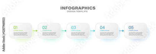 Vector Infographic label design template 5 options or steps.