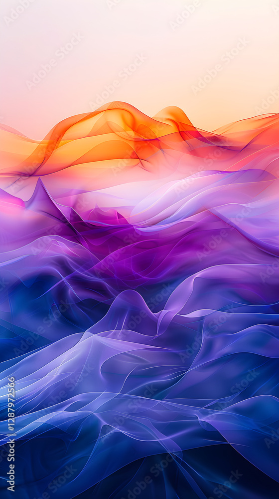 Transition of Colors: A Mesmerizing Rich Gradient from Dark Purples and Blues to Warm Oranges and Yellows Transition of Colors: A Mesmerizing Rich Gradient from Dark Purples and Blues to Warm Oranges and Yellows
