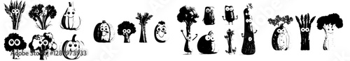 Vegetables such as broccoli, asparagus, radish, pumpkin, and pepper are examples