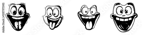 A smiling face making light of someone in a joking manner, an emoticon sticking out its tongue as an isolated icon, represents modern teasing with a playful emoji face expression, and is accompanied