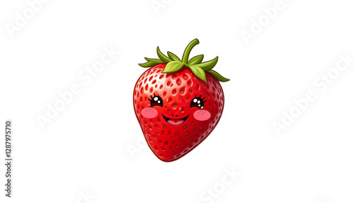 Cute Kawaii Strawberry Fruit Illustration - Kawaii