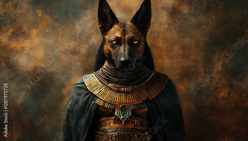 Egyptian Dog God Portrait, Ancient Egypt