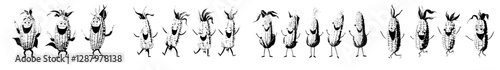 Italian cuisine features a comical character in cartoon cavatelli, a type of Italian pasta, often depicted in a funny and isolated modern style