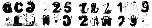 Cartoon characters that are cute and funny, representing numbers, are part of modern math education, featuring happy smiling faces and a focus on school mathematics