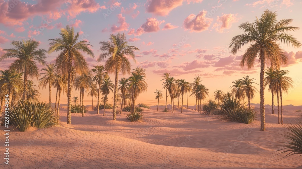 Towering Mesas and Warm Desert Landscape at Sunset Towering Mesas and Warm Desert Landscape at Sunset
