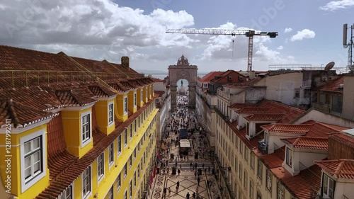Aerial view at Lisbon on a sunny day	
