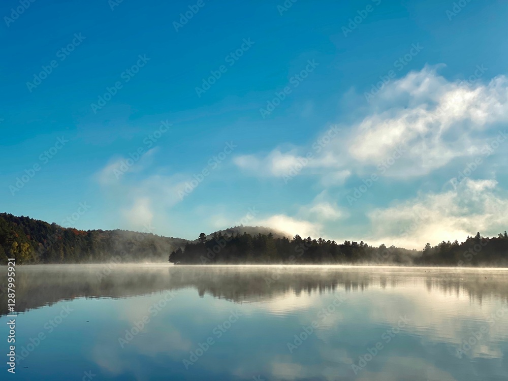 Fototapeta premium Misty Lake Reflections