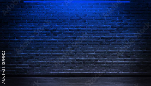 Old brick wall with neon effect © MiaStendal