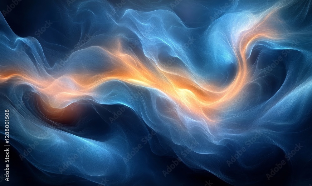 Fototapeta premium Mystical Flowing Abstract Design, Generative AI