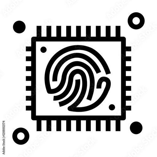 fingerprint scanner Line Icon