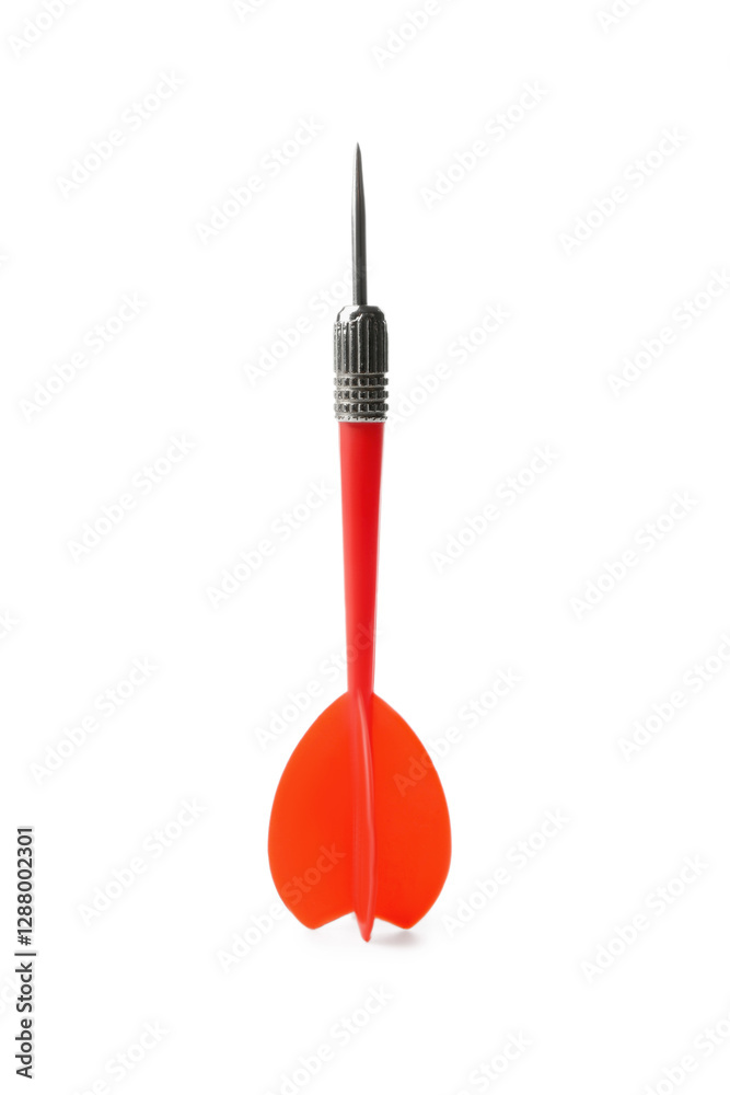 Naklejka premium One red dart arrow isolated on white