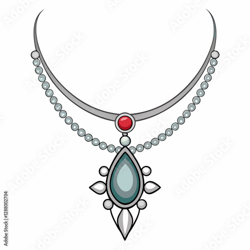 elegant silver necklace with pendant 
