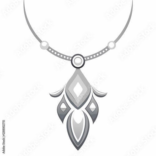 elegant silver necklace with pendant 