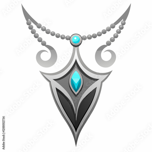 elegant silver necklace with pendant 