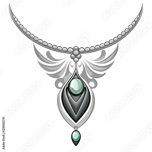 elegant silver necklace with pendant 