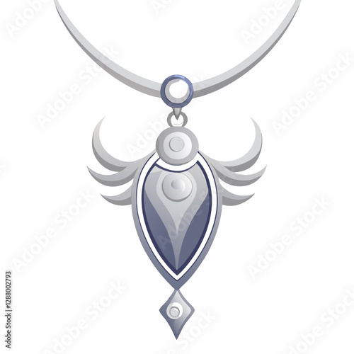elegant silver necklace with pendant 
