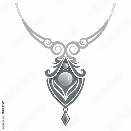 elegant silver necklace with pendant 